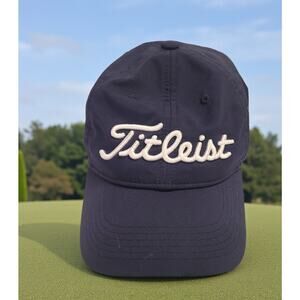 Titleist FJ FootJoy YOUTH OS PRE-OWNED Pro V1 Tour Adjustable Hat Cap Blue/White